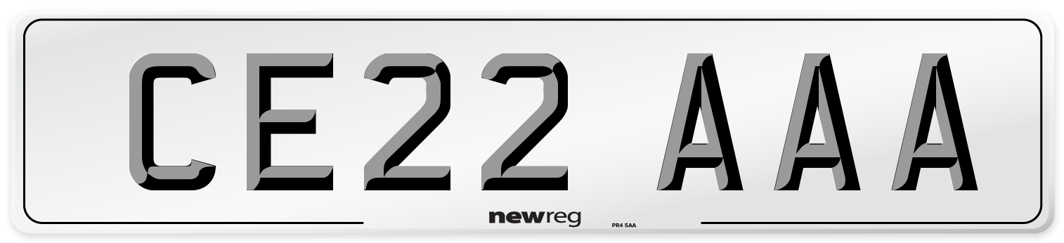 CE22 AAA Number Plate from New Reg